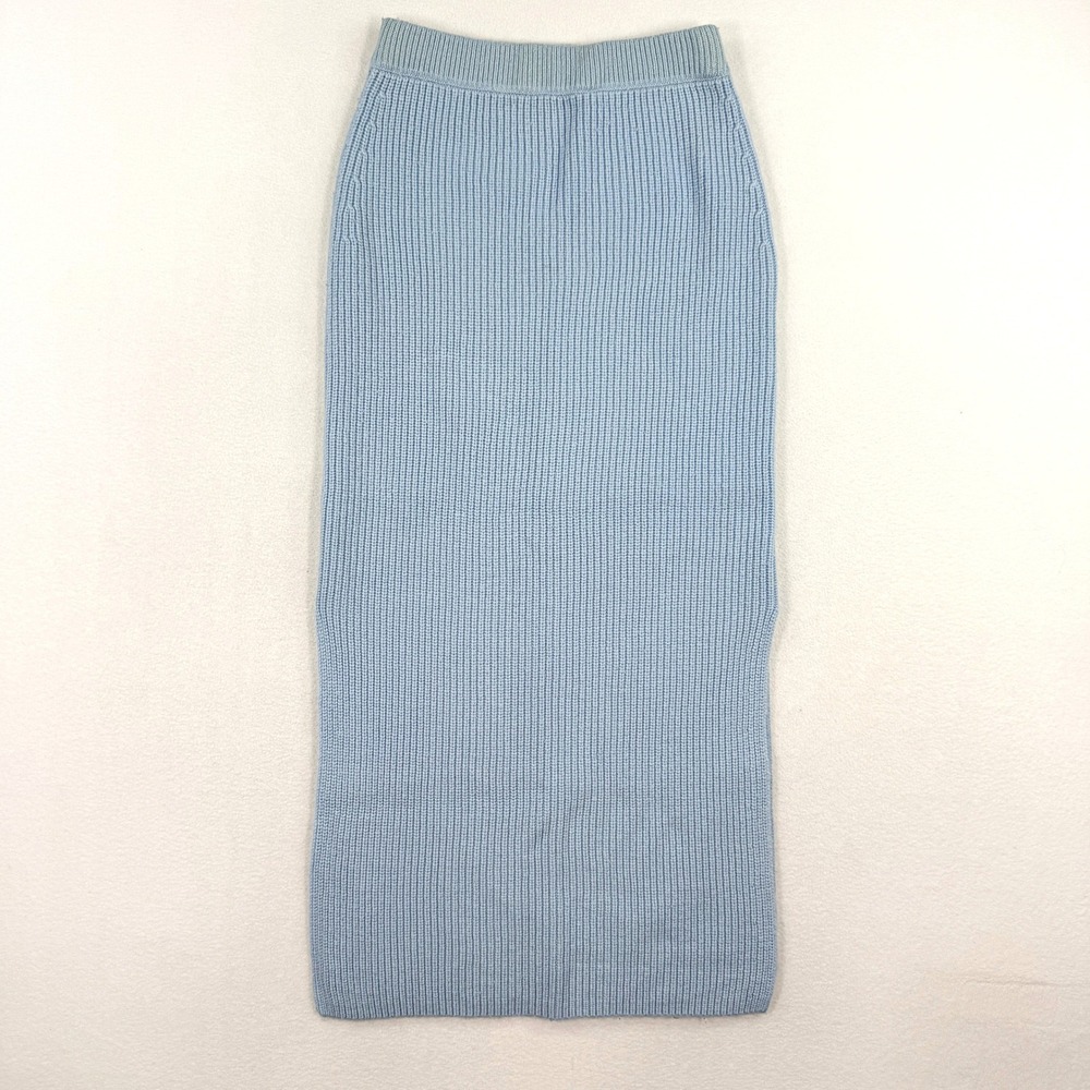Suboo Isla Knit Maxi Skirt Size S Womens Light Blue
